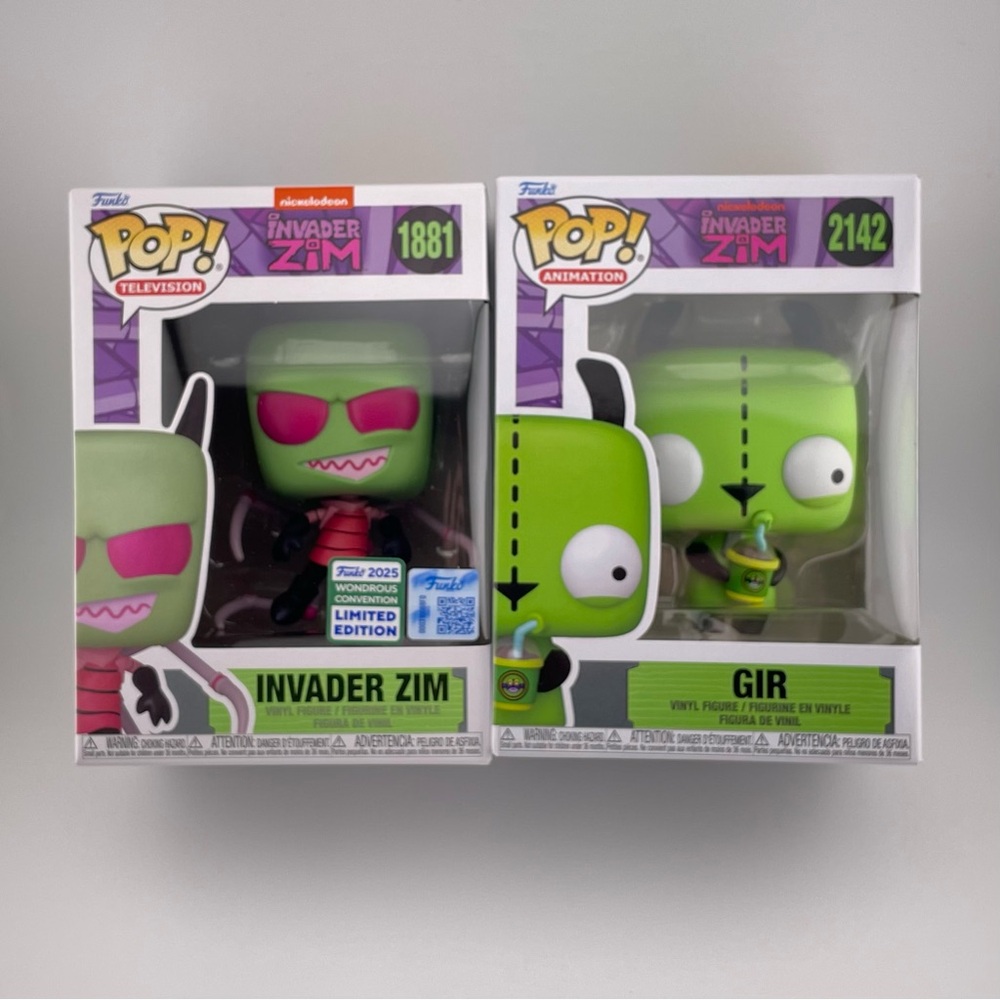 Funko Pop Invader Zim #1881 And Gir #2142